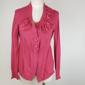 DKNY Jeans Pink Cardigan Size Large